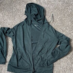 Dark Green Zip-Up Hoodie by Quince!!